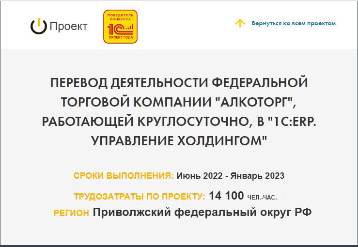 "ИБР" -  победитель международного конкурса 1С:Проект года. 